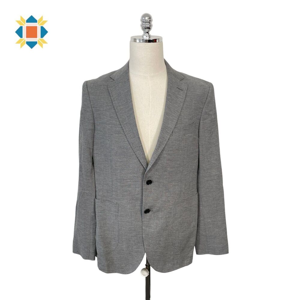 Rodd & Gunn Large Gray Fife Street Unstructured Chore Sports Coat Blazer Jacket